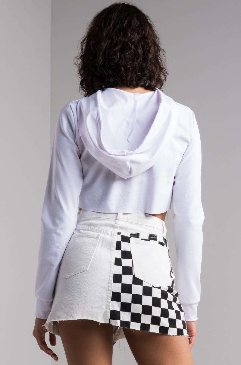 checkered jean skirt