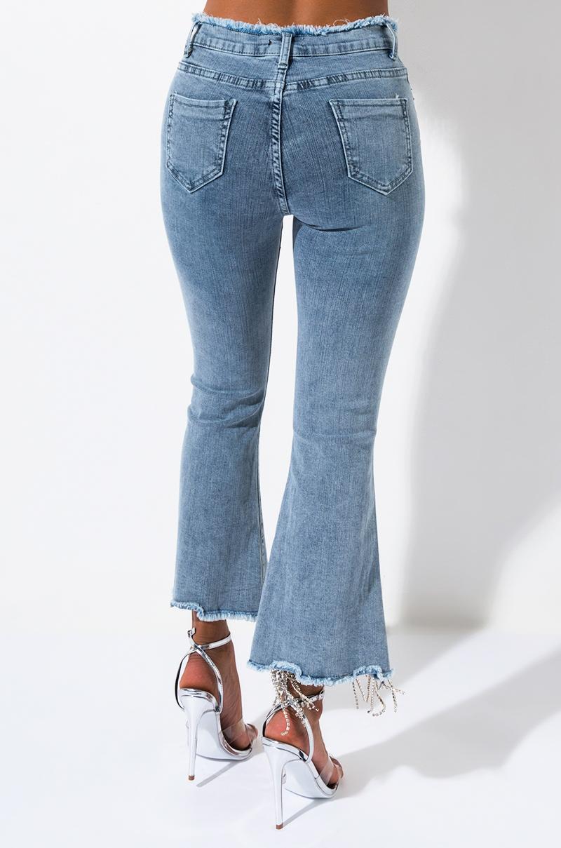 Rhinestone Fringe Jeans 