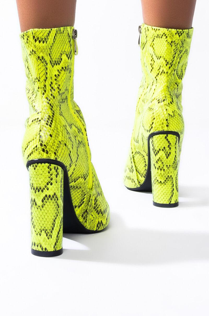 cape robbin snakeskin booties