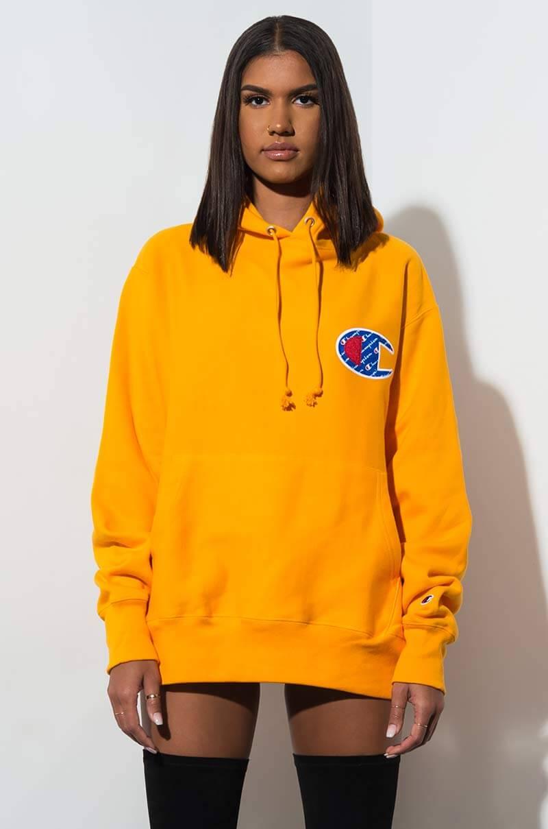 champion big logo pullover hoodie