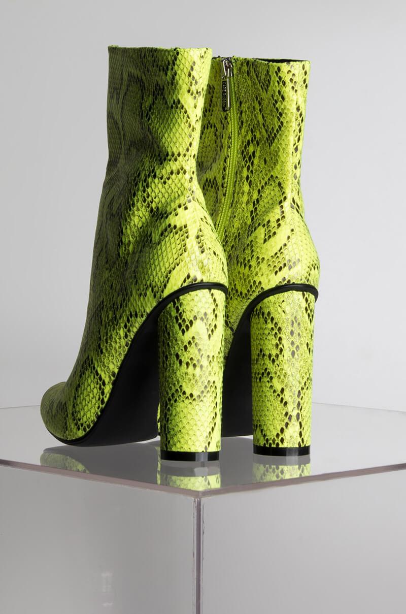 lime green snakeskin boots