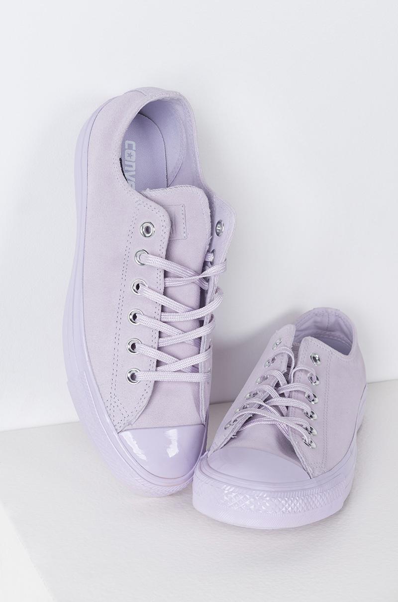 barely violet rose gold converse