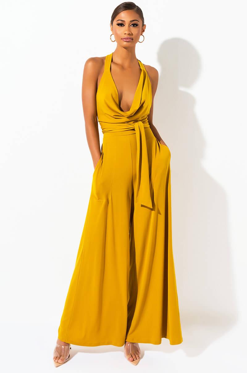 cross halter jumpsuit