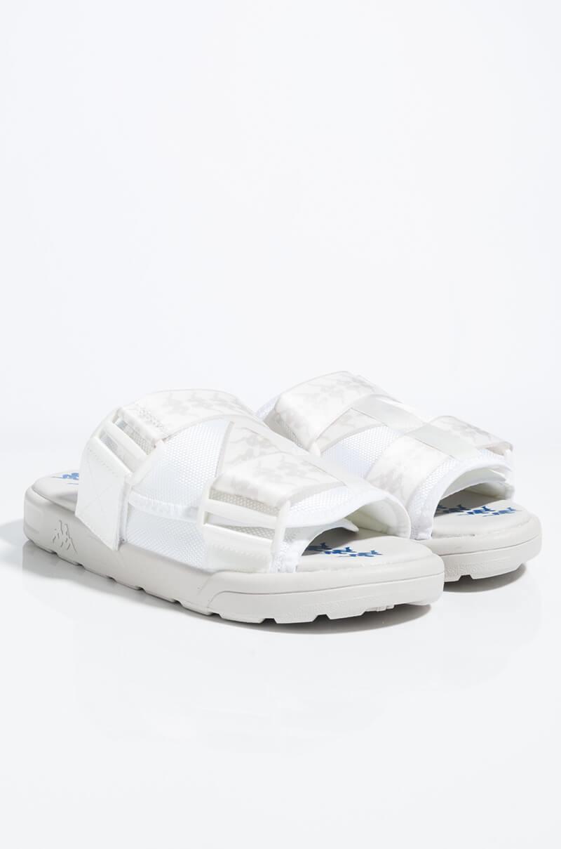 Kappa Rubber 222 Banda Mitel 1 Flatform Slide Sandal in White Grey Sand ( White) - Lyst