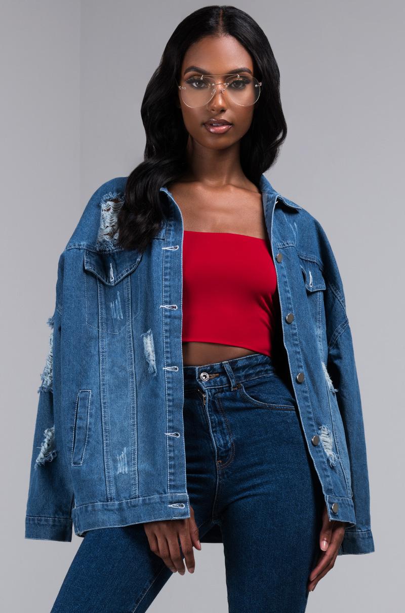 AKIRA King Of My Life Denim Jacket in 