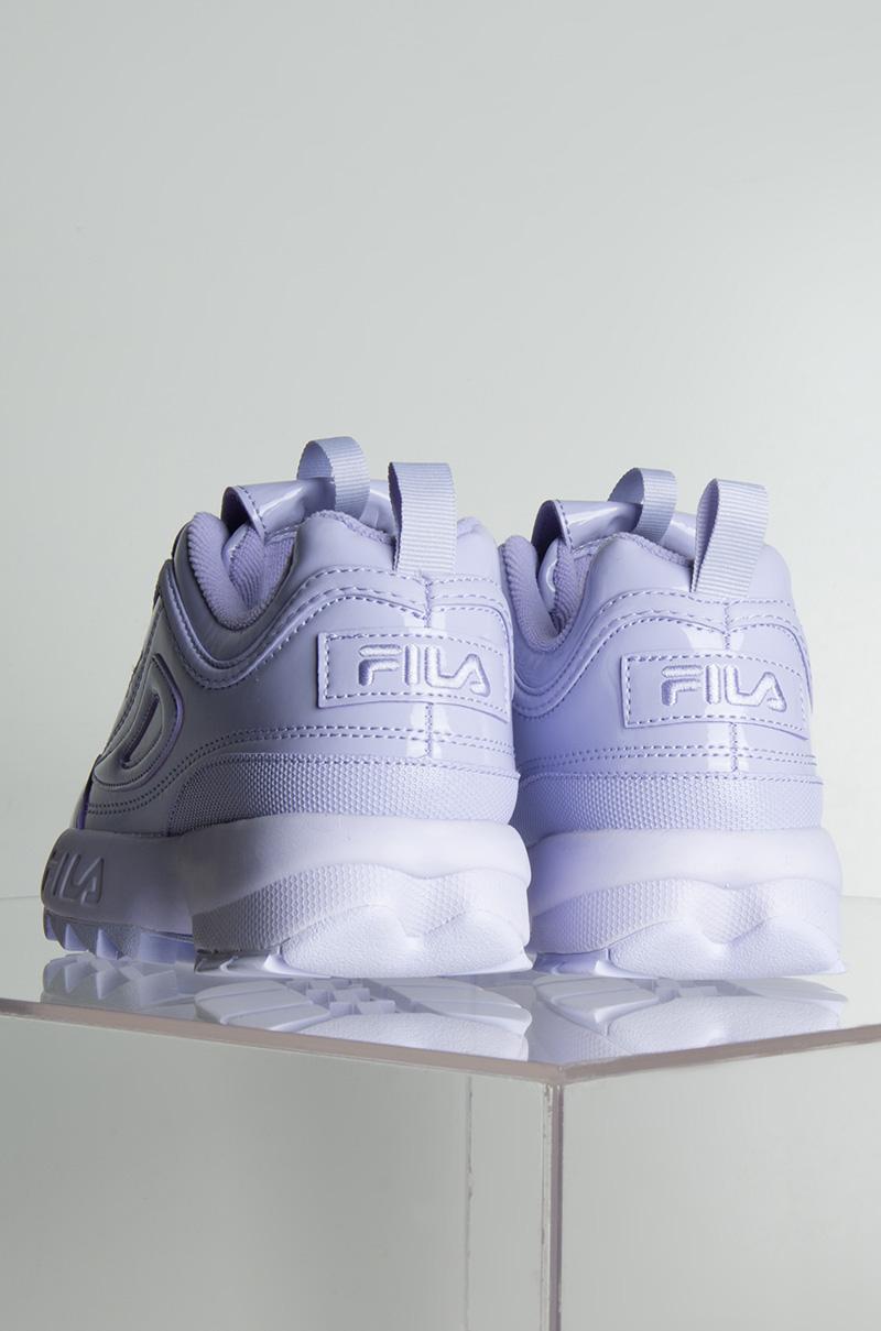 Fila Womens Disruptor Ii Premium Patent Chunky Sneaker In Lilac in ...