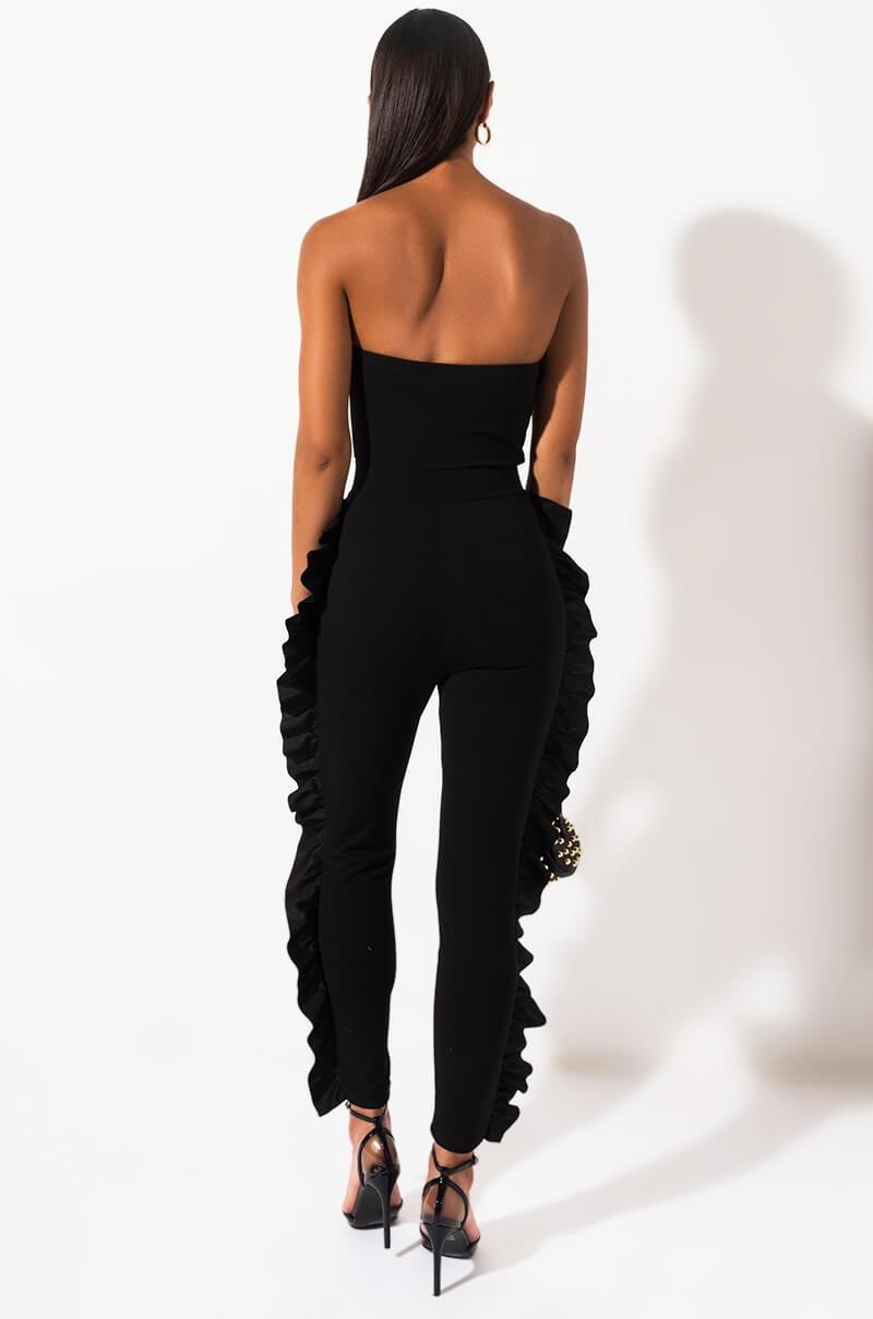 side ruffle jumpsuit