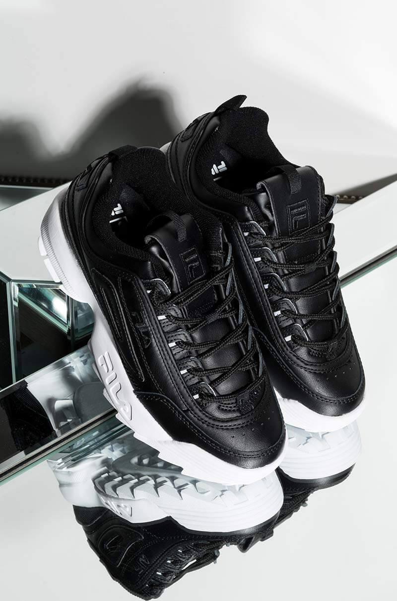 Fila Disruptor Ii Premium Sneaker in Black/Black/Black -