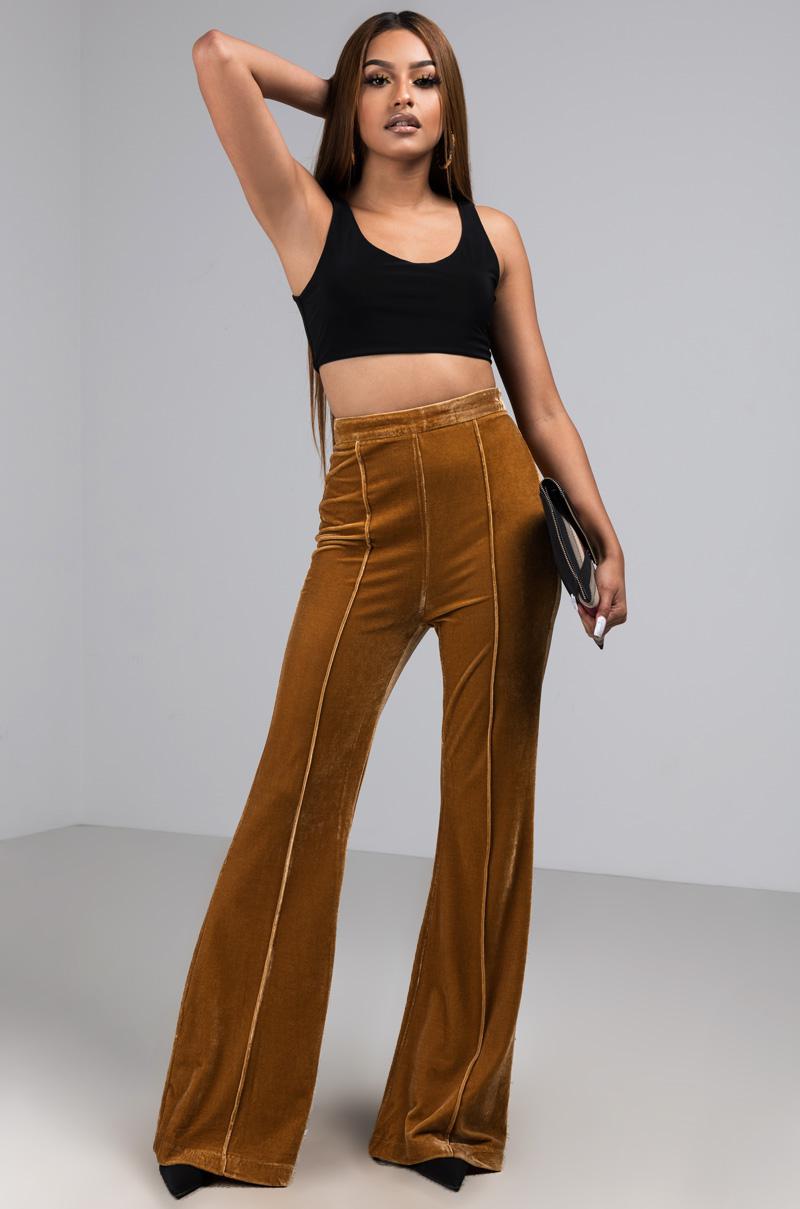 mustard yellow velvet pants
