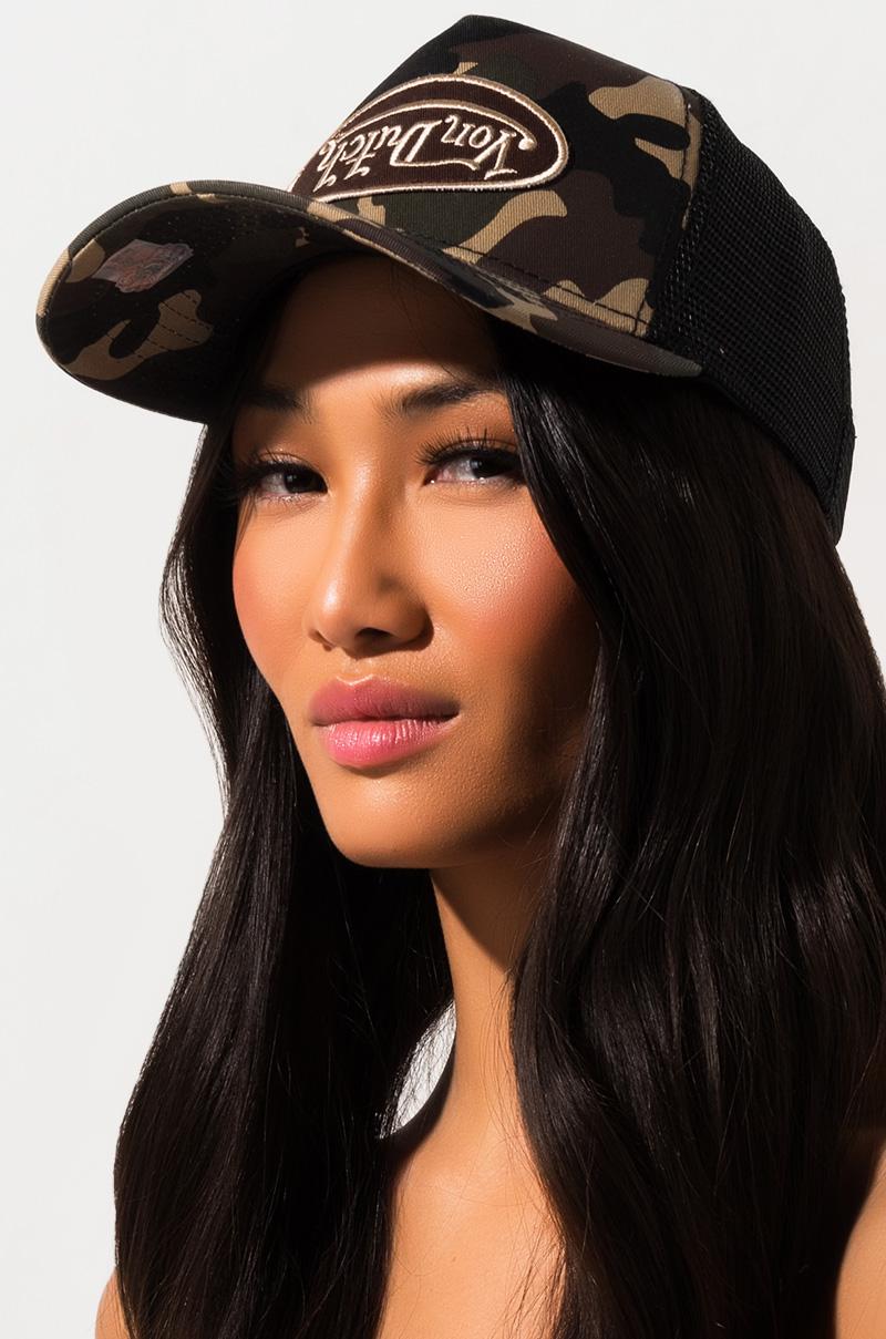 Von Dutch Upside Down Camo Trucker Hat 