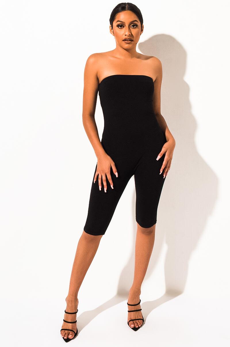strapless catsuit