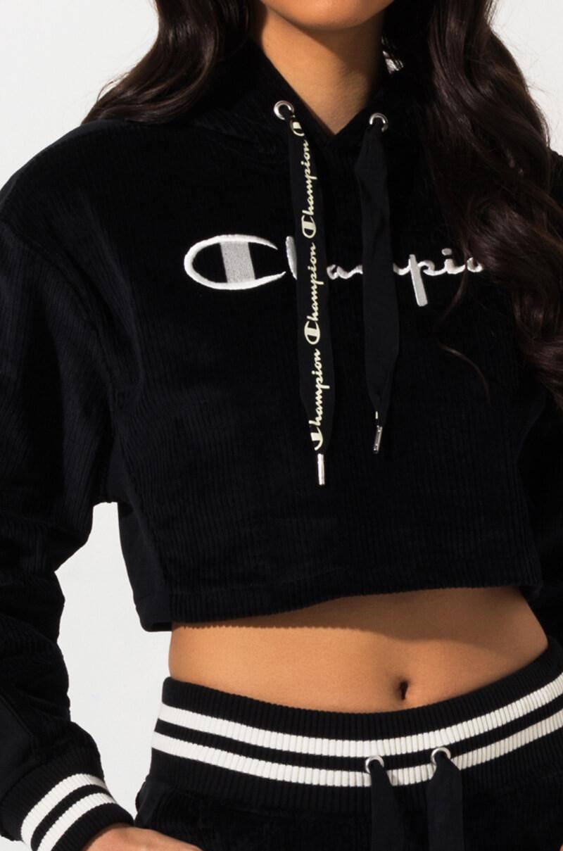 champion crop top hoodie