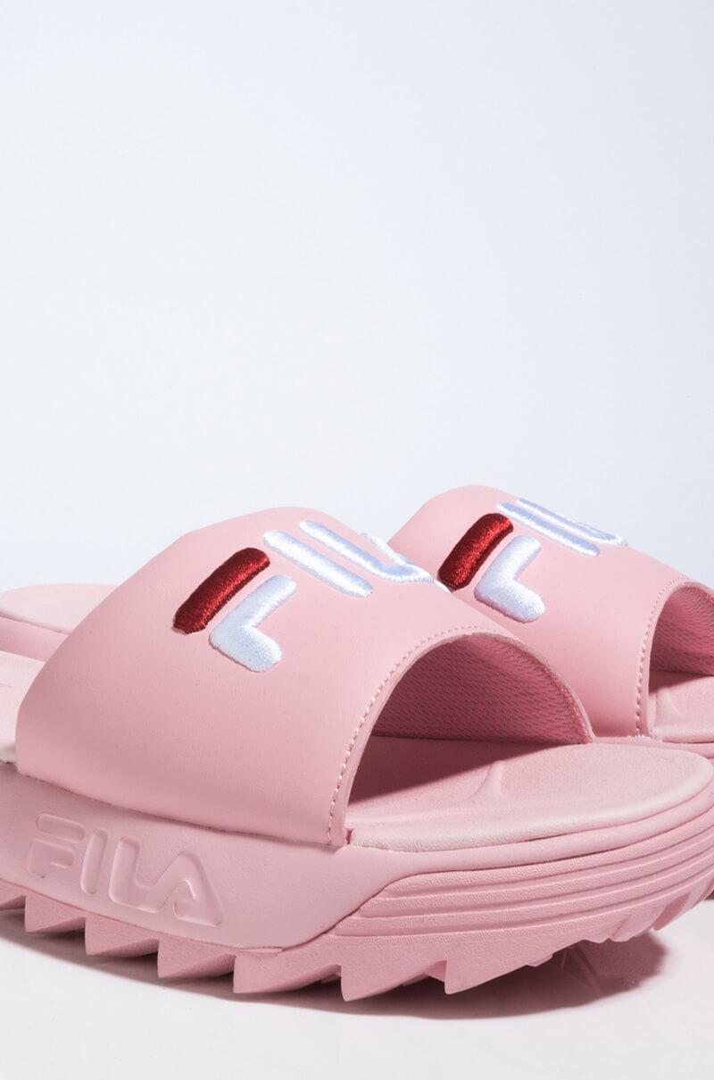 Fila Synthetic Womens Disruptor Bold Slide Sandal In Pink - Lyst