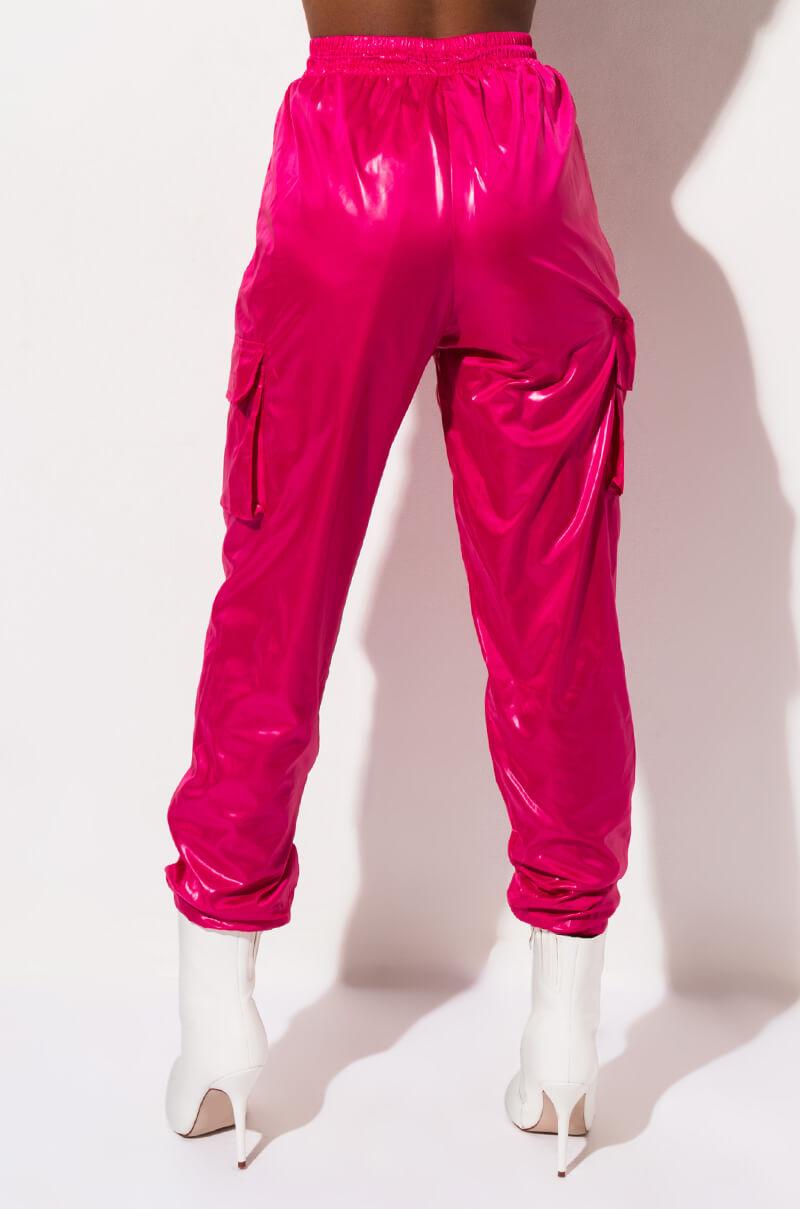 adidas Synthetic Womens Shiny Cargo Pant in Real Magenta (Pink) - Lyst