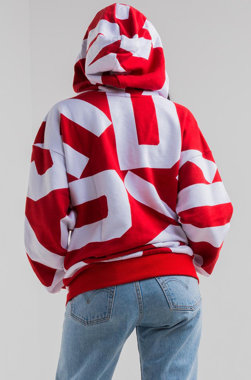 adidas Cotton Bold Age Oversize Hoodie in Red | Lyst