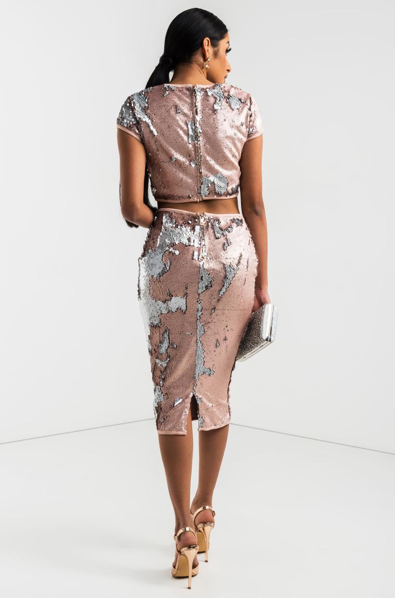 reversible sequin skirt