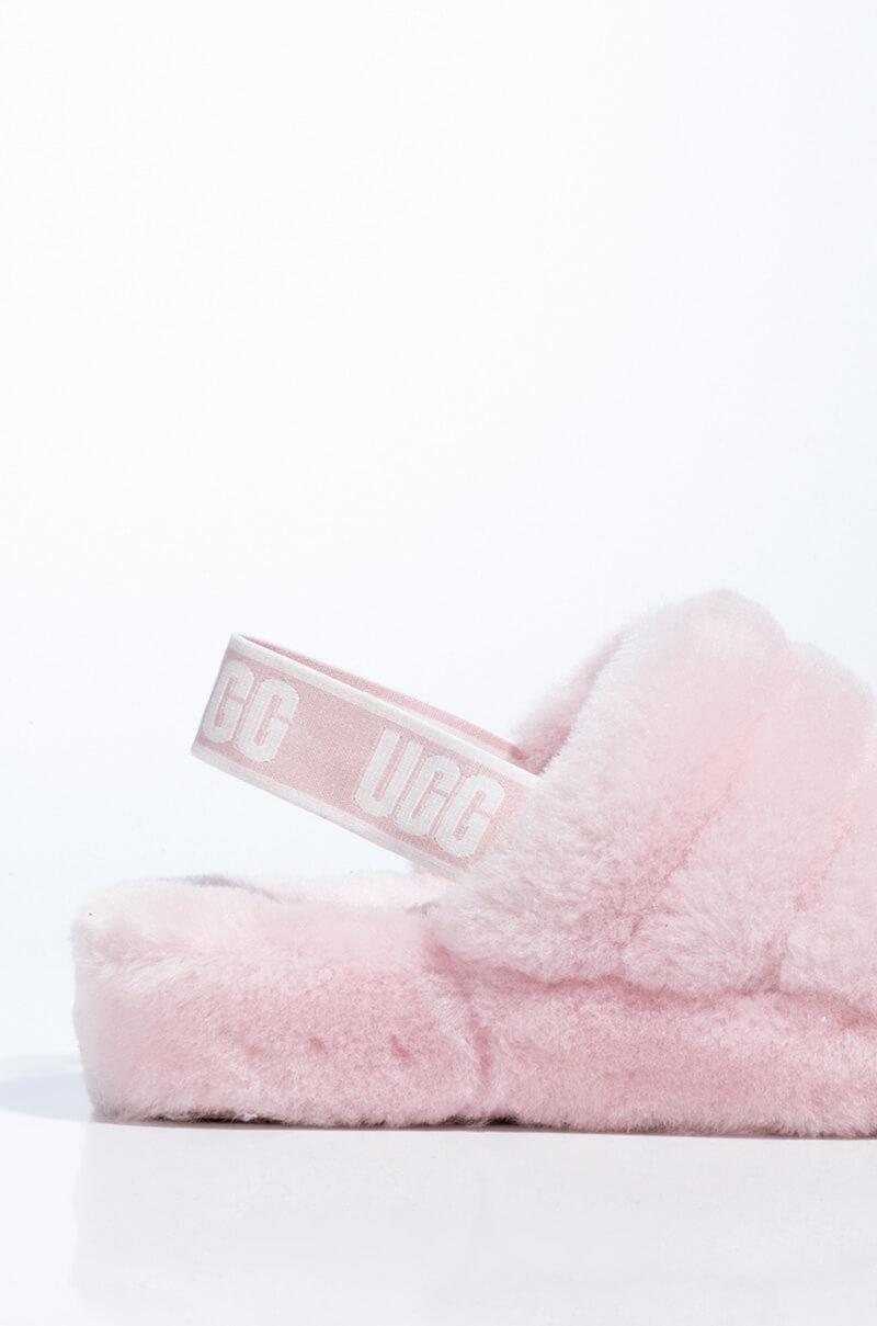 pink ugg fur slides