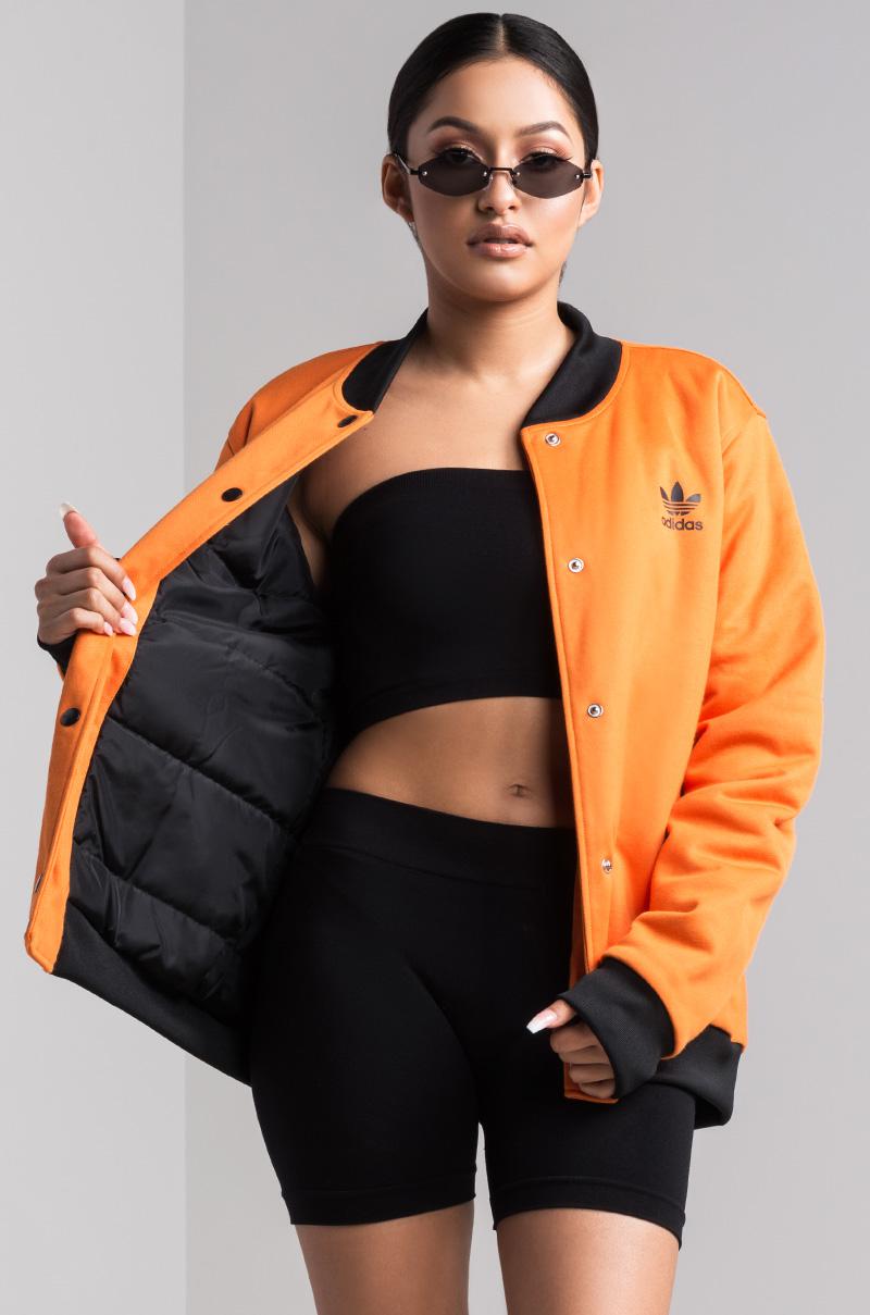 orange adidas bomber jacket