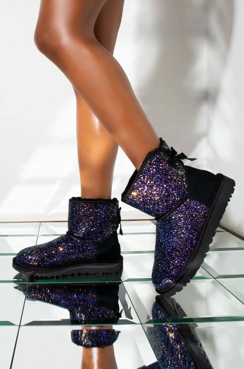 Ugg Cosmos Boots UGG Cosmos Short Sequin Boots, Iridescent Shimmer