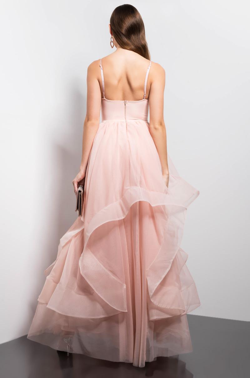 Akira Tulle Kikiriki Super Sweet Sixteen Maxi Dress In Blush Pink Lyst