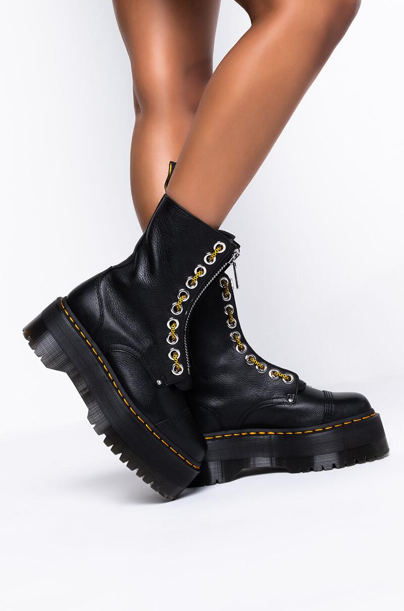 美品　Dr.Martens SINCLAIR HI MAX厚底ブーツ Dr. Martens Black Sinclair Hi Max Platform Boots Dr. Martens