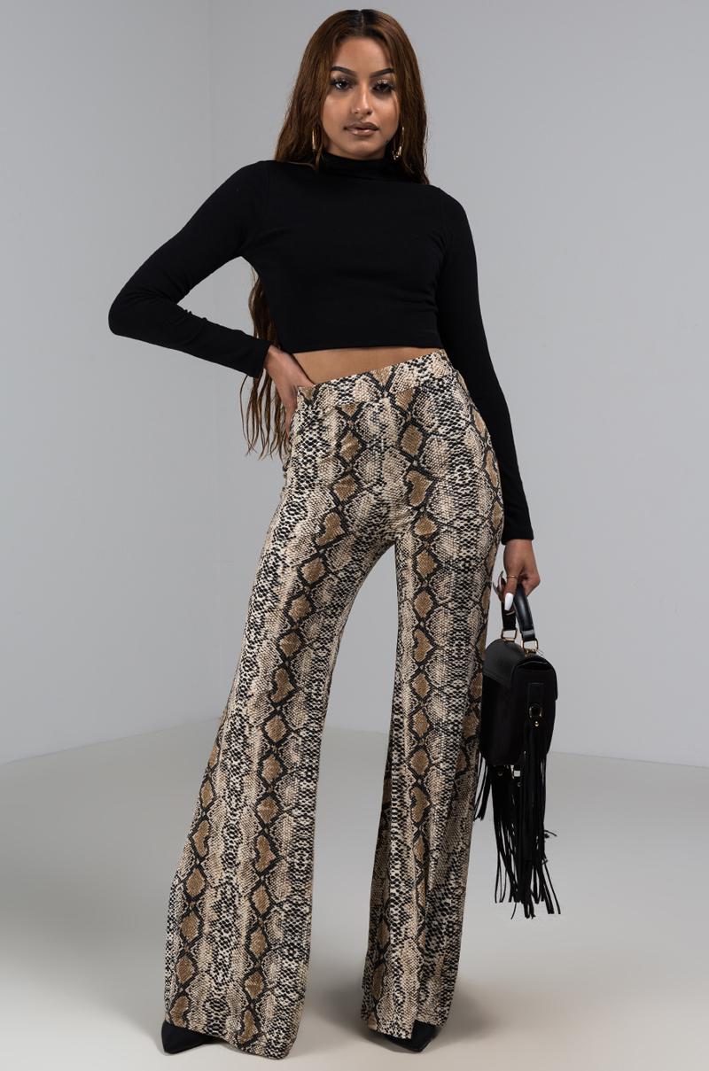 Stare Snakeskin Wide Leg Pant 