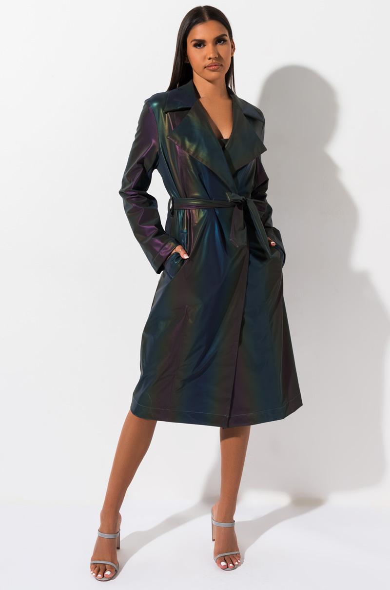 reflective trench coat