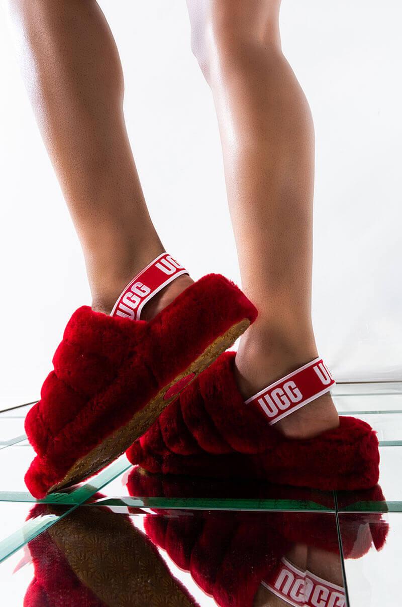red fluff uggs