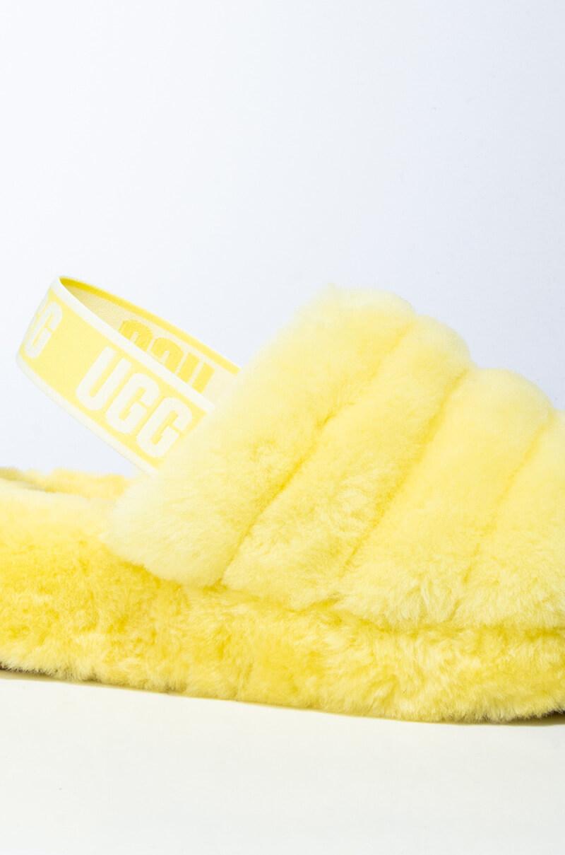 UGG Rubber Womens Fluff Yeah Slide Neon in Neon Yellow (Yellow) - Lyst