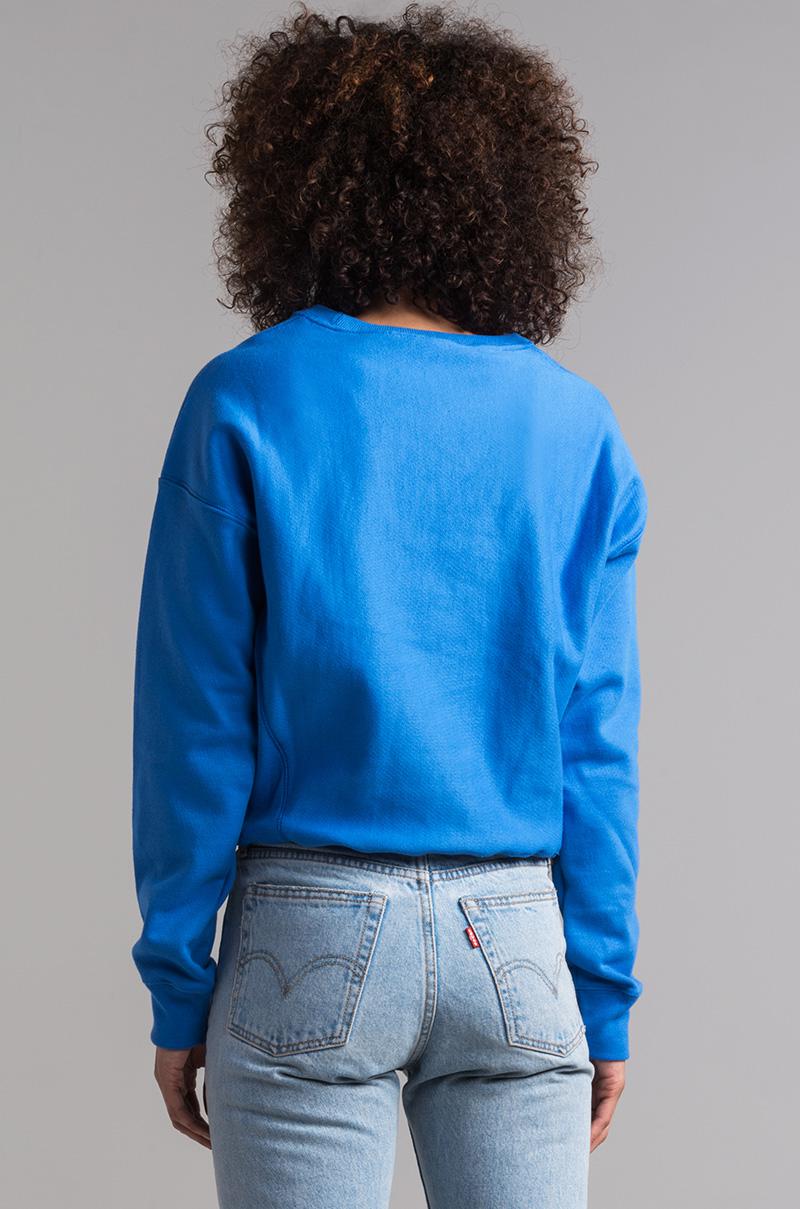 champion reverse weave groove blue hoodie