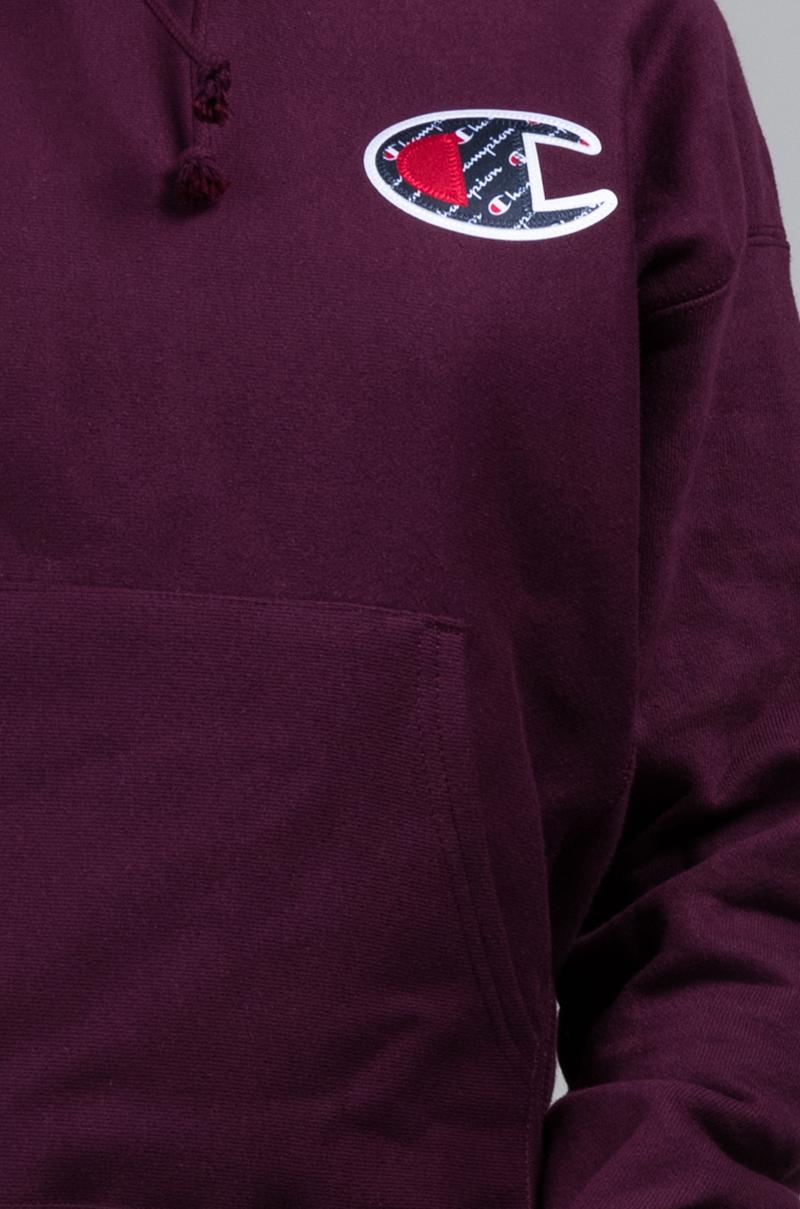 champion reverse weave dark berry hoodie