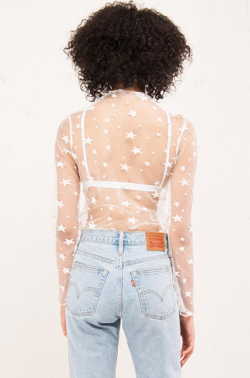 white mesh top stars