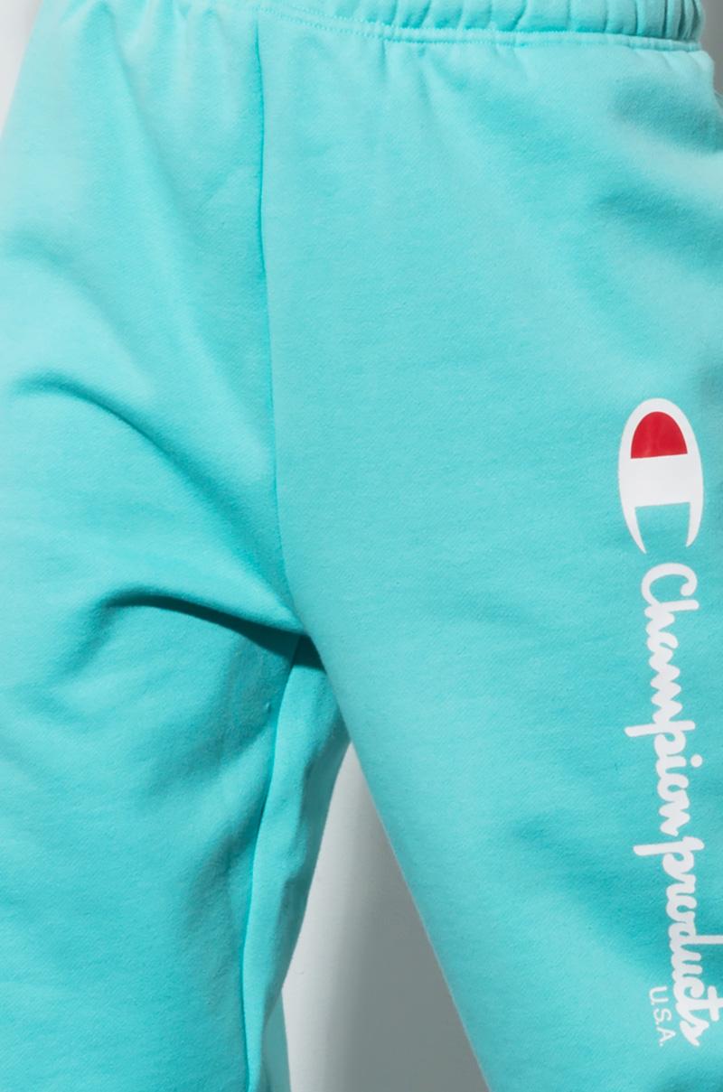 turquoise champion sweatpants