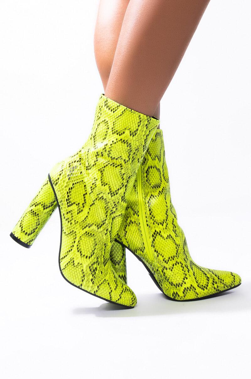 Lime green snakeskin boots Clearance