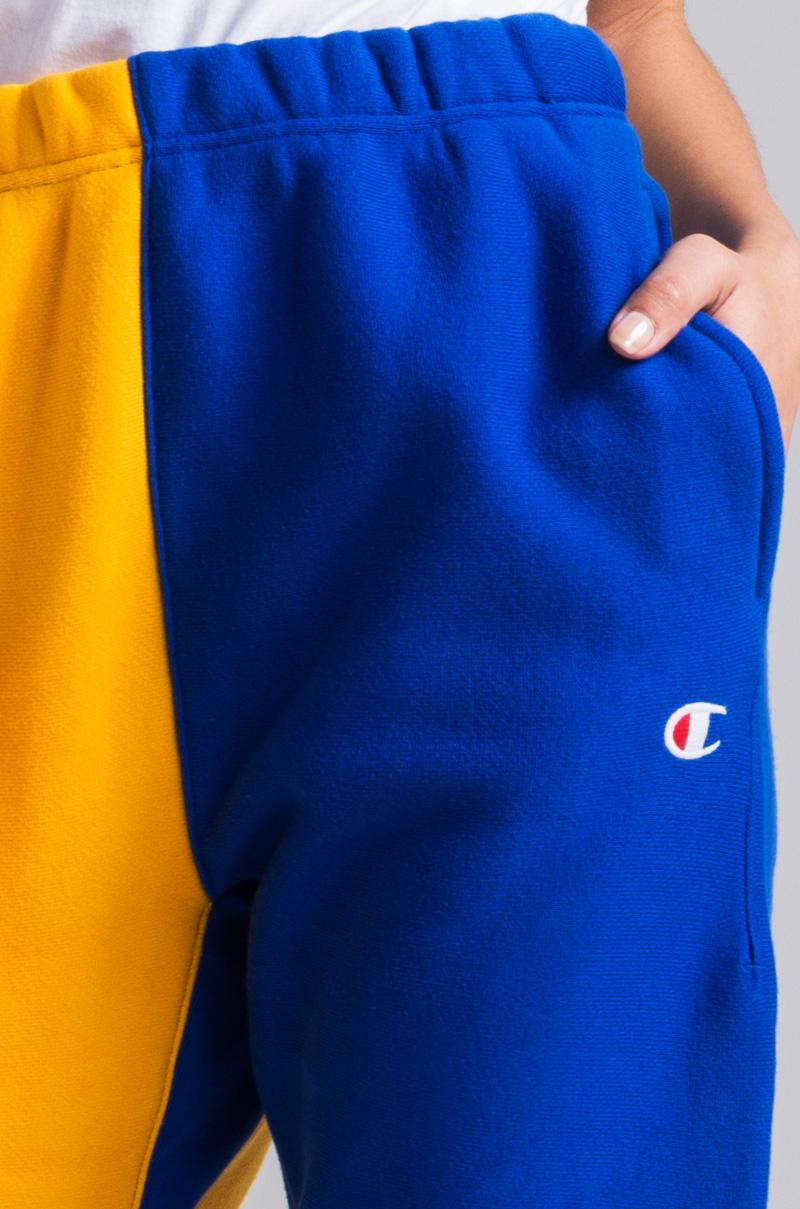 champion reverse weave colorblock joggers