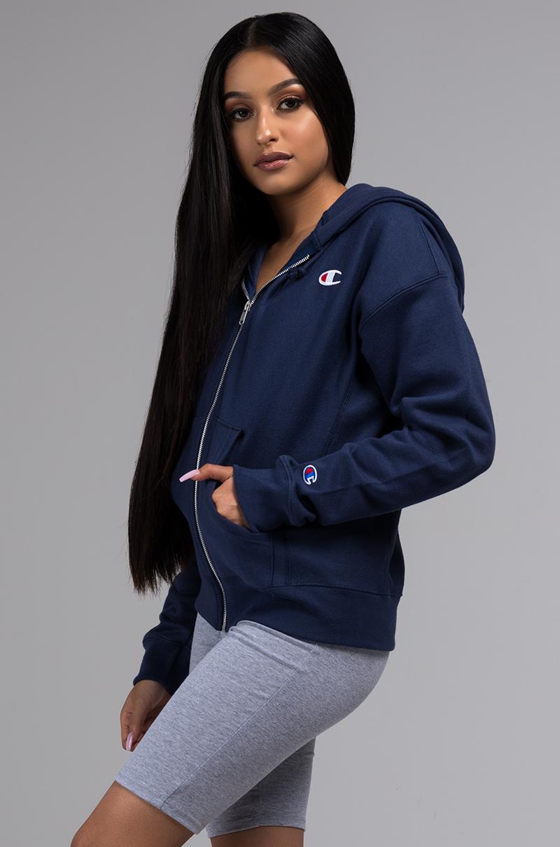 Champion Cotton Womens Reverse Weave Hoodie in Blue - Lyst