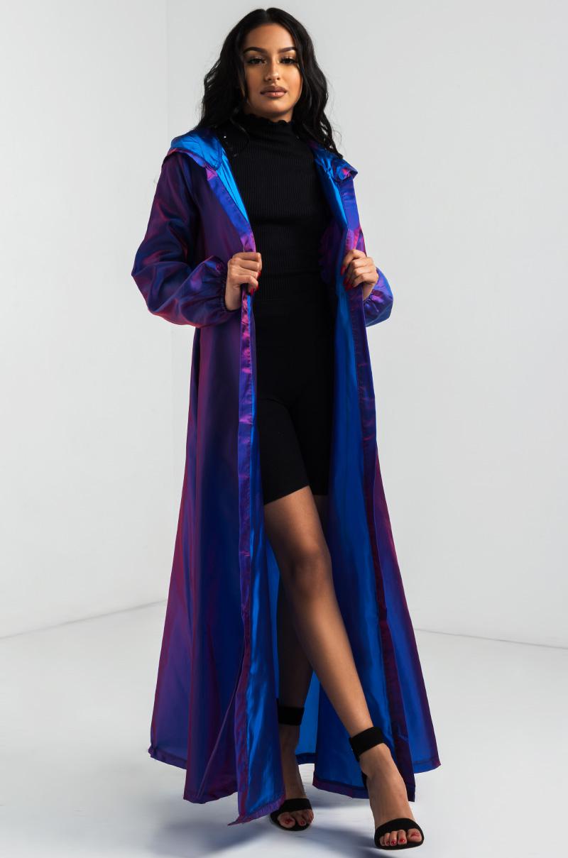 purple duster jacket