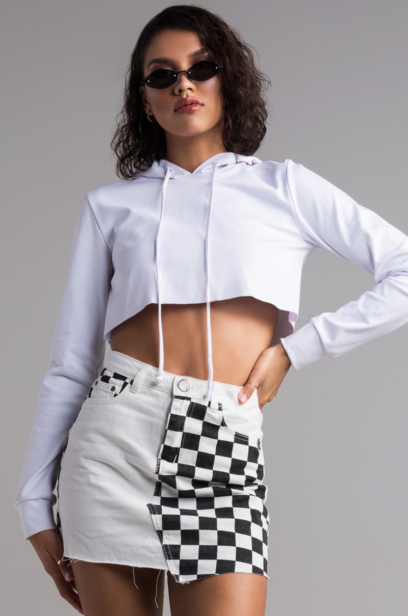 half checkered skirt