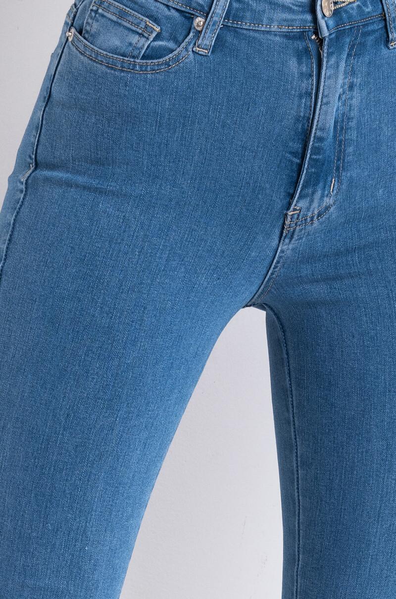 Akira Denim Anitta Stacked High Waisted Skinny Jeans In Blue Lyst