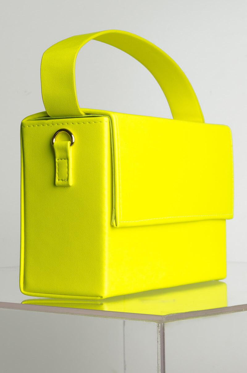 yellow neon purse
