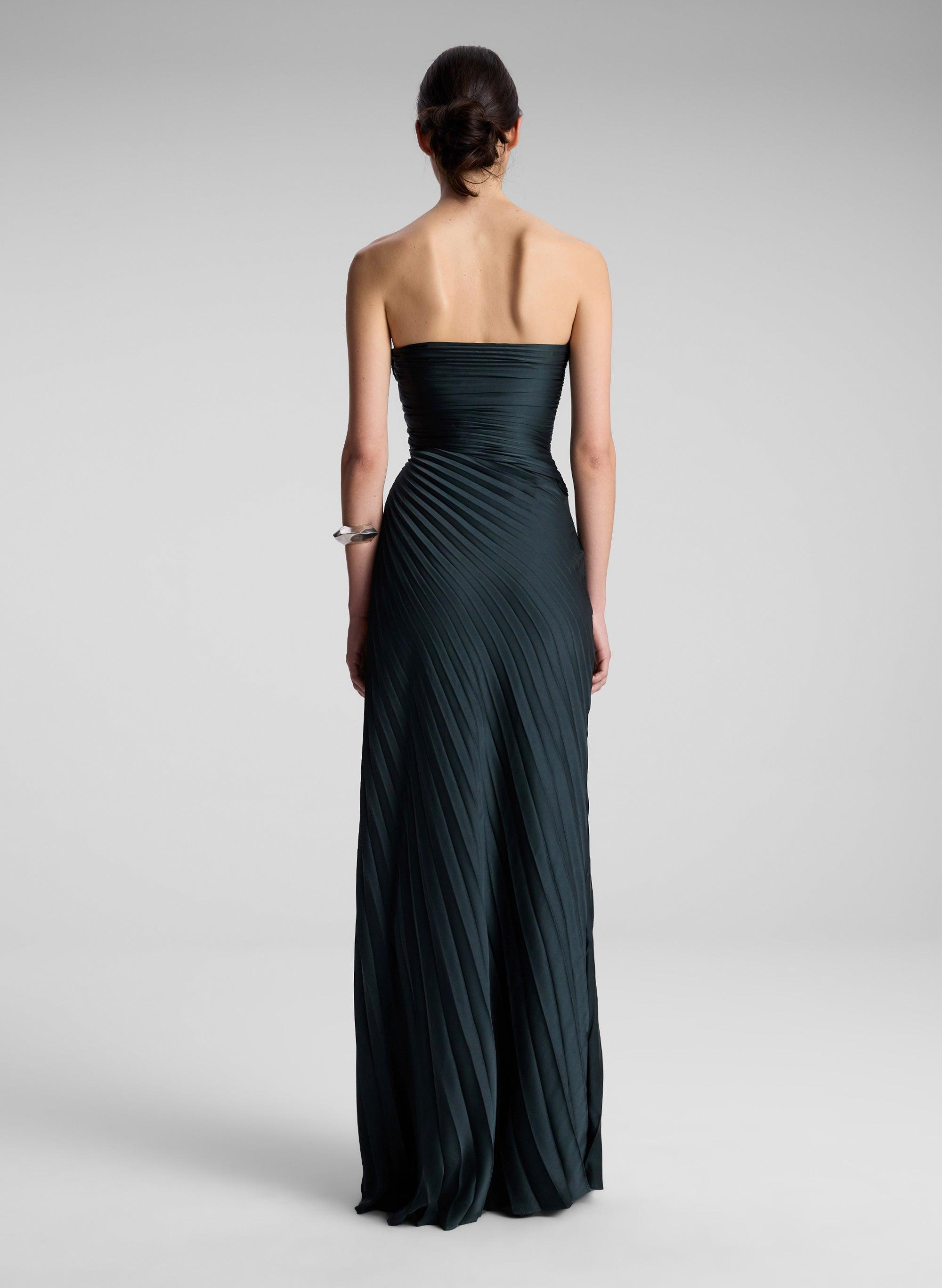 A.L.C. Bianca Strapless Pleated Maxi Dress in Black | Lyst A.L.C. Bianca Strapless Pleated Maxi Dress in Black | Lyst