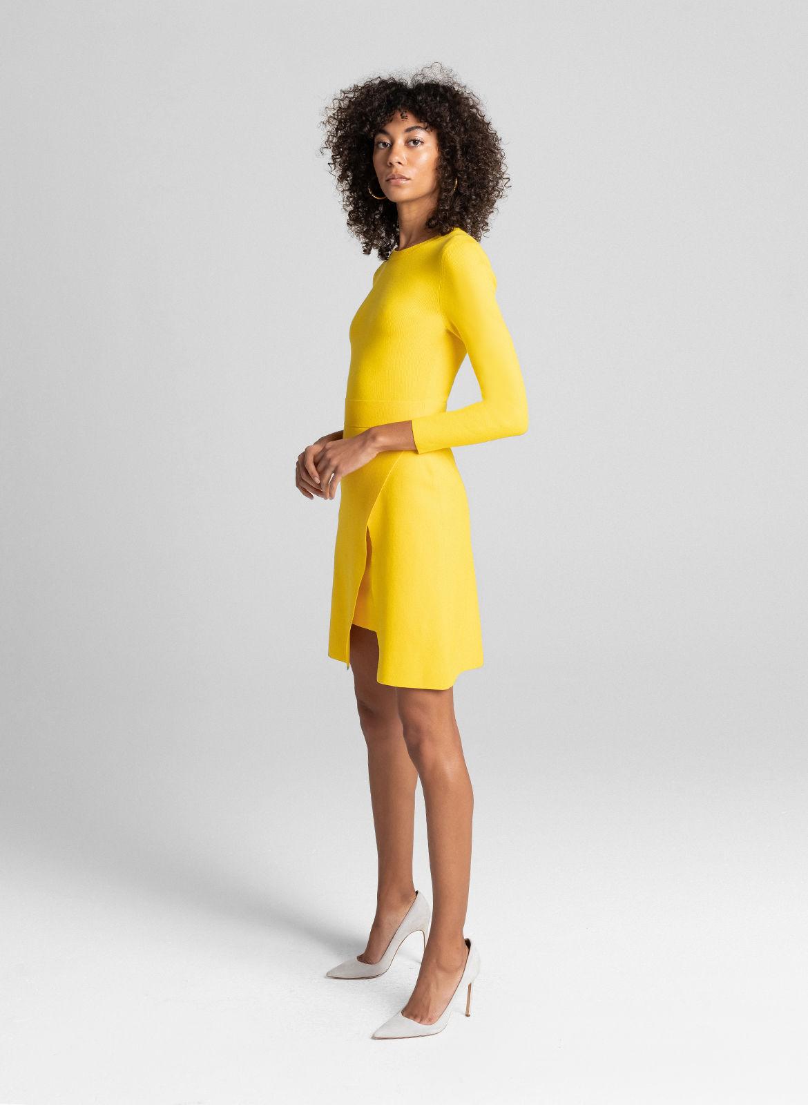 alc hadley dress yellow