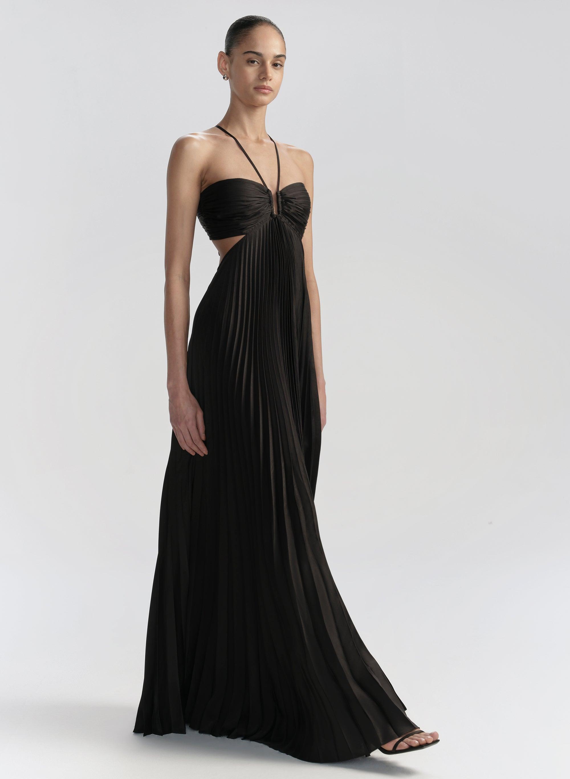 kate moss dress grey ALC Alma Satin Midi Dress main image 1