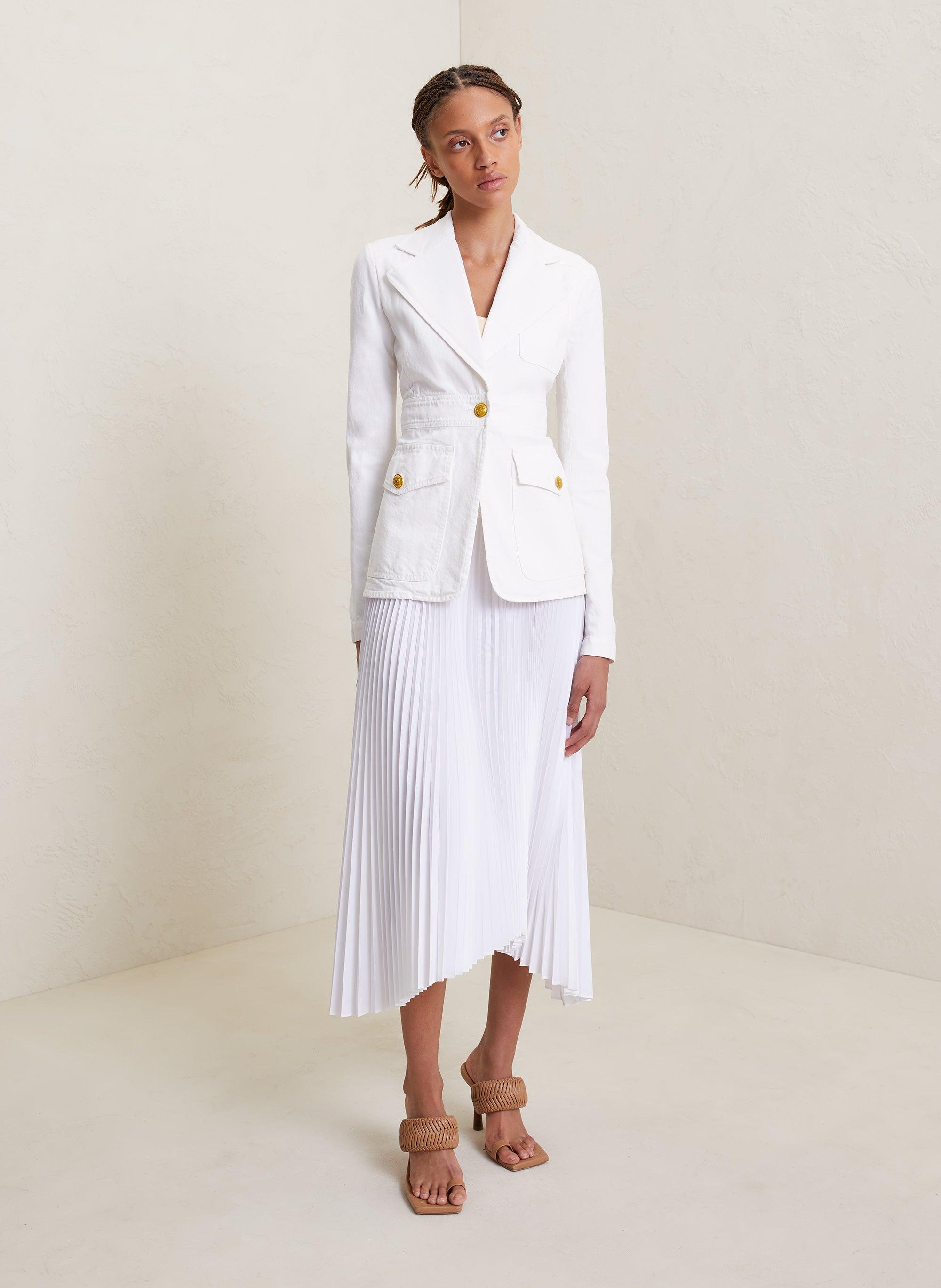 A.L.C. Amelia Ii Denim Jacket in White 