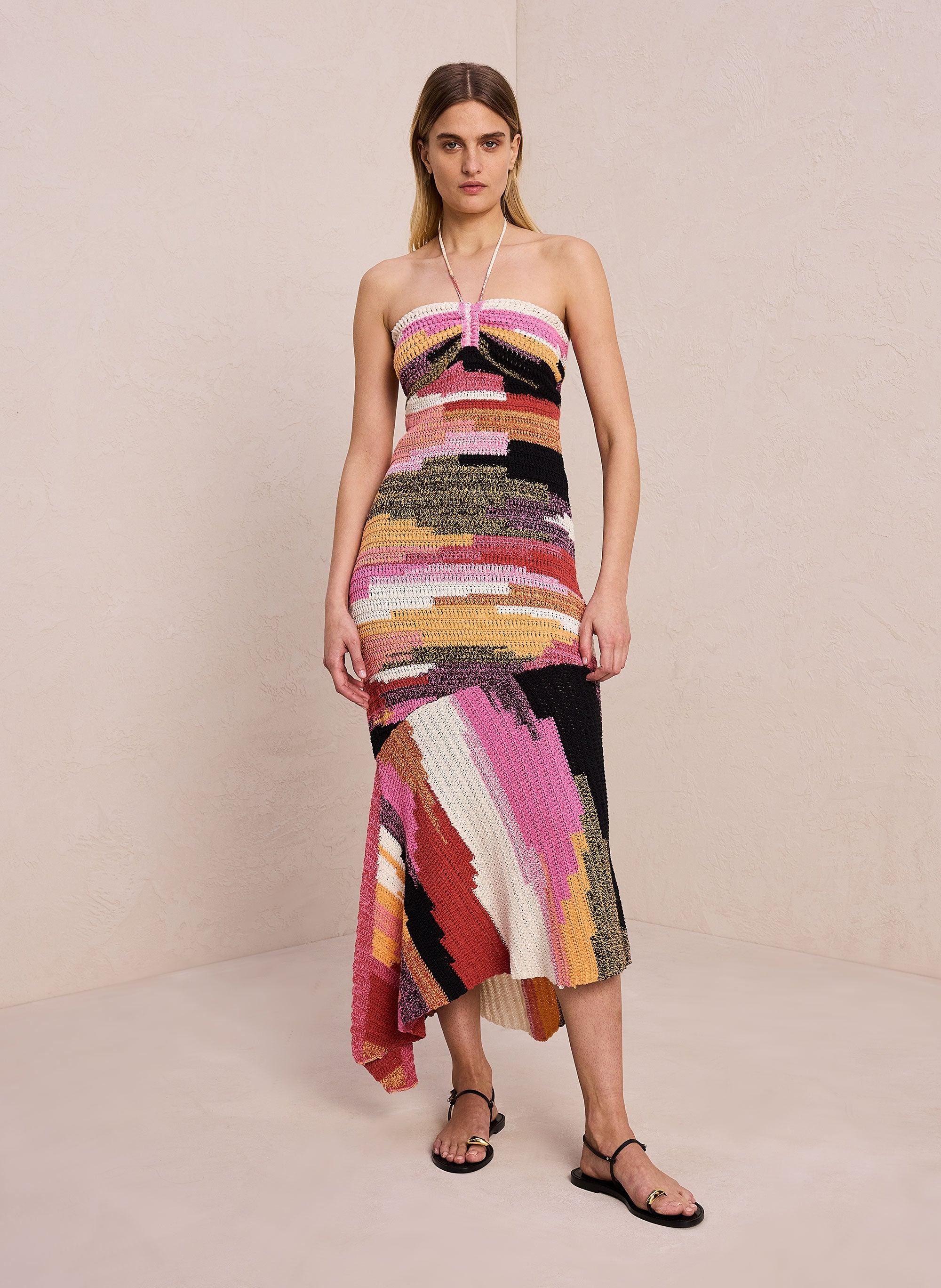 A.L.C. Nova Halter Knit Dress in Pink Lyst