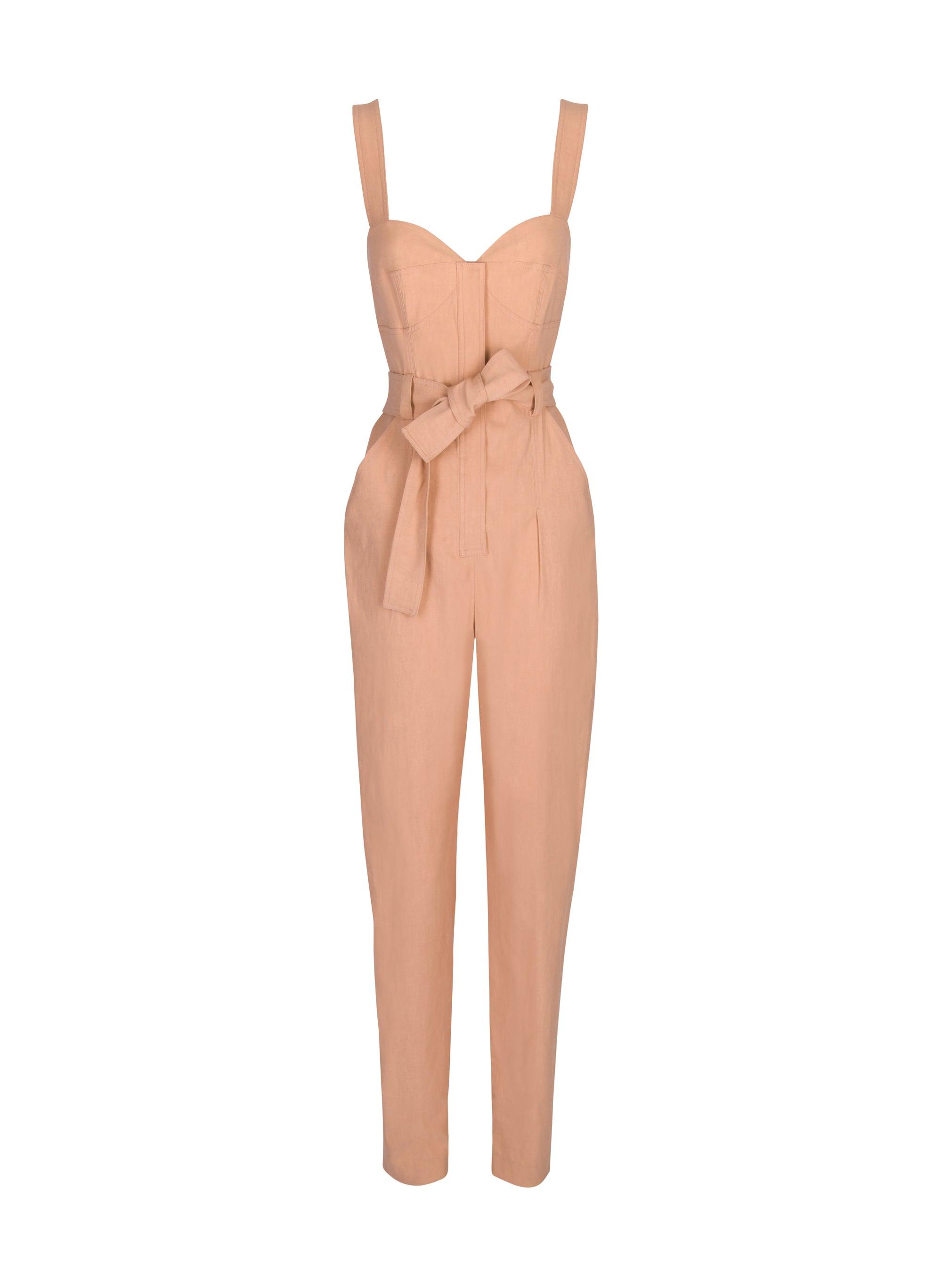 A.L.C. Cyprus Ii Stretch Linen Jumpsuit 
