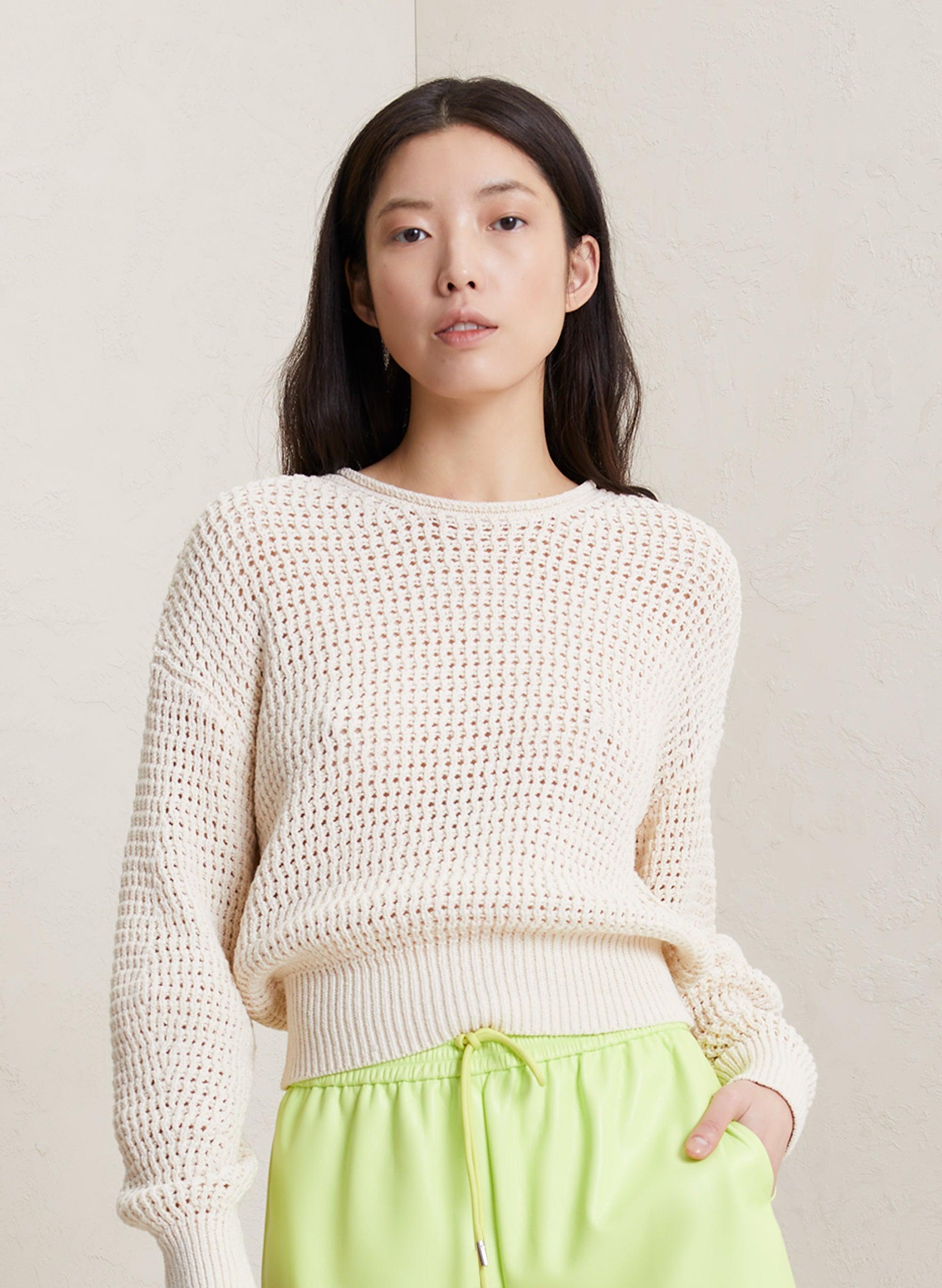 Womens Jumpers and knitwear A.L.C Cotton Lianne Sweater Lady in Pink A.L.C Jumpers and knitwear 