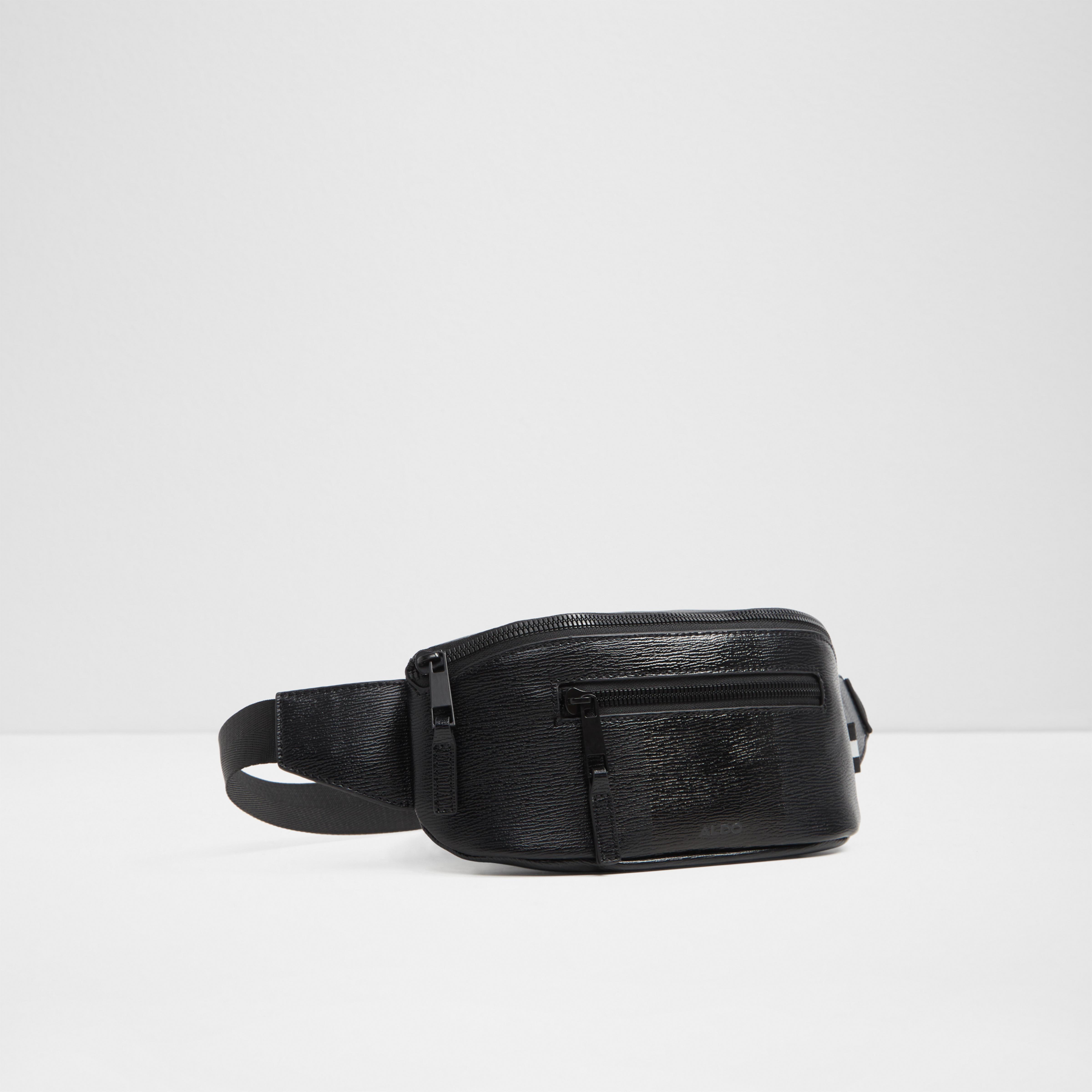 aldo black fanny pack