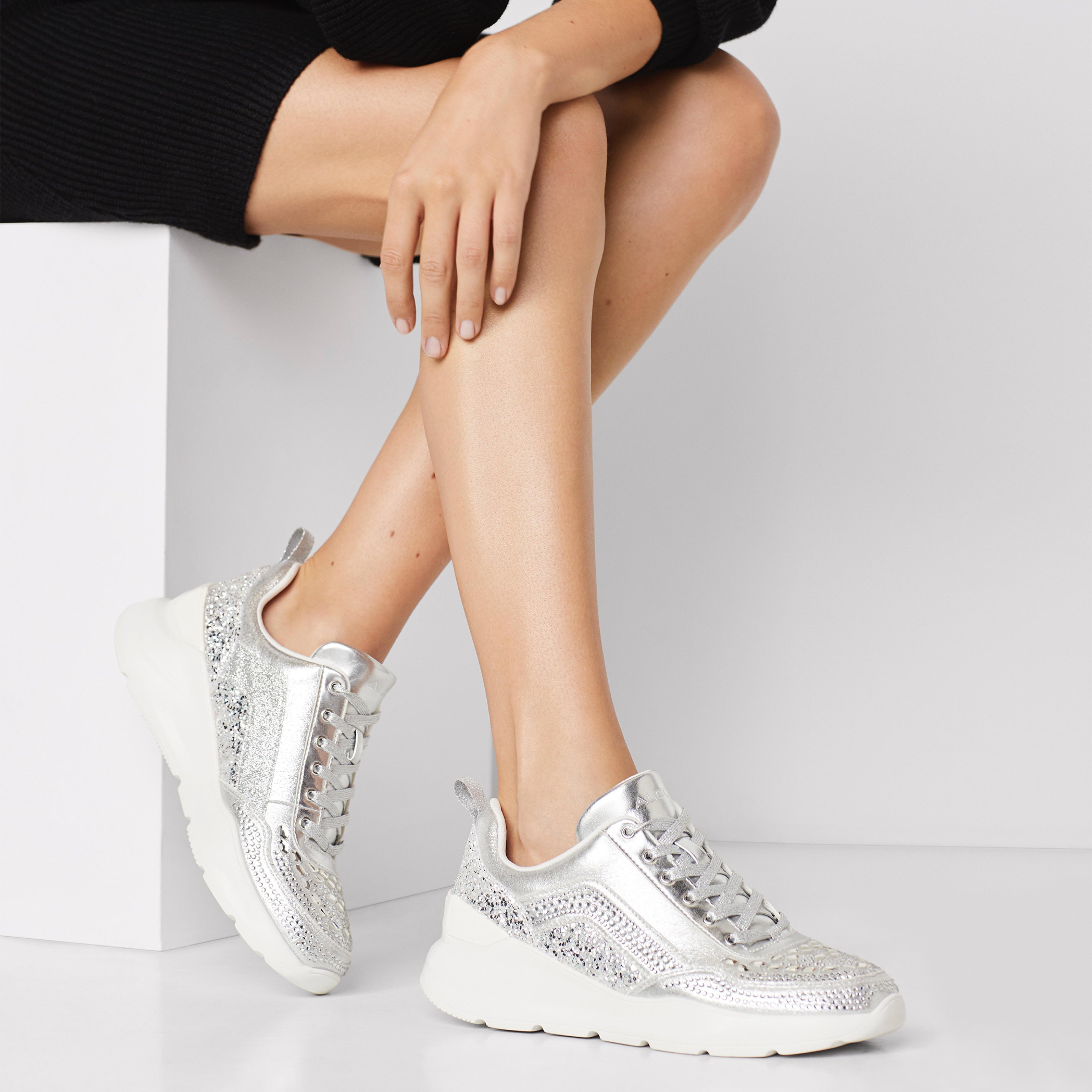 aldo silver sneakers