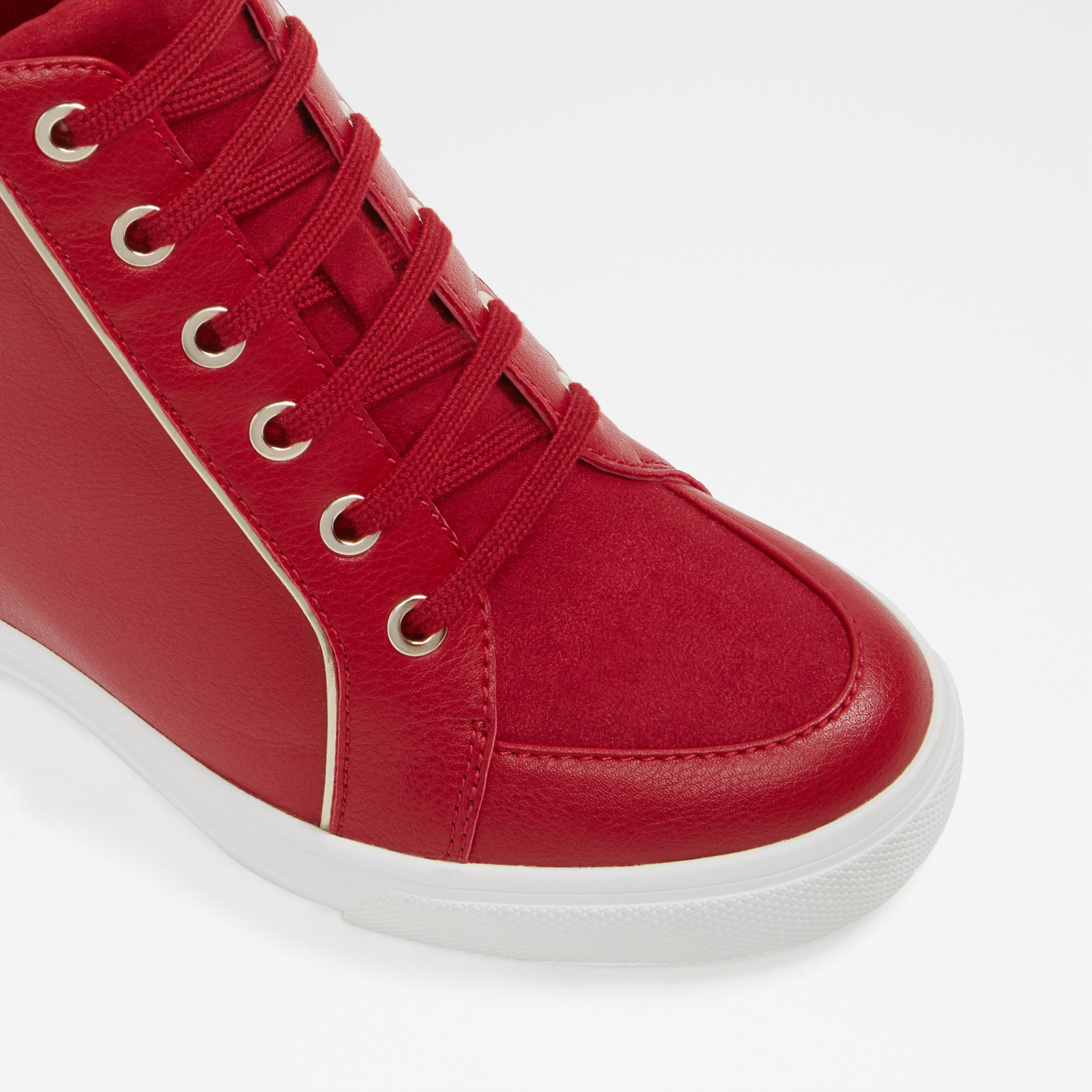 aldo red sneakers womens